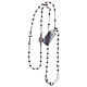 925 silver rosary necklace Our Lady of Miracles with 1 mm beads s3
