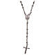 Collar rosario plata 925 con crucifijo granos 2 mm s1