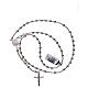 Collana rosario argento 925 con crocefisso grani 2 mm s4
