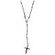 Halskette aus 925er Silber mit Perlen Kruzifix Heilige Maria, 1 mm s2