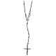 Collar rosario plata 925 Virgen Milagrosa crucifijo granos 1 mm s1