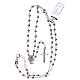Collana rosario argento 925 Madonna Miracolosa e croce grani 1 mm s4