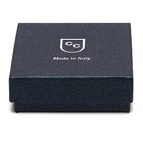 Colar terço prata 925 Nossa Senhora Milagrosa e cruz contas 1 mm s5