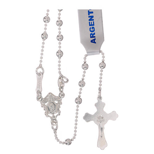 STOCK Rosary necklace of 925 silver, 3 mm beads 2