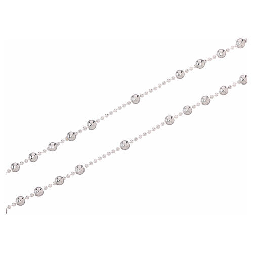 STOCK Rosary necklace of 925 silver, 3 mm beads 3