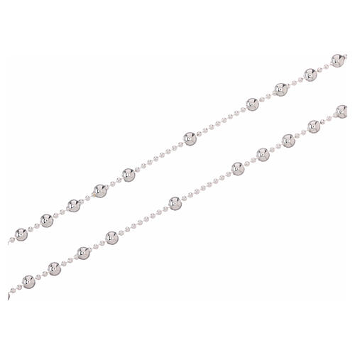 STOCK Rosary necklace 925 silver beads 3 mm 3