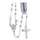 STOCK Rosary necklace 925 silver beads 3 mm s2
