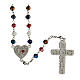Rosary of 925 silver, multicoloured beads, E Gioia Sia s1