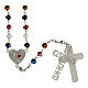 Rosary of 925 silver, multicoloured beads, E Gioia Sia s2