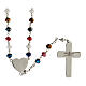 Rosary of 925 silver, multicoloured beads, E Gioia Sia s3