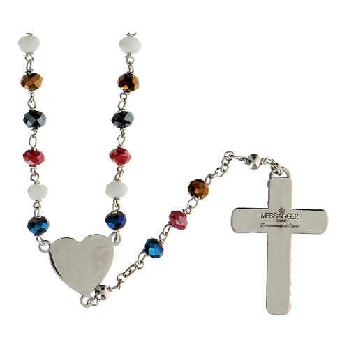 Rosary 925 silver with multi-color beads and E Gioia Sia lettering 3