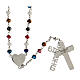 Rosary 925 silver with multi-color beads and E Gioia Sia lettering s4