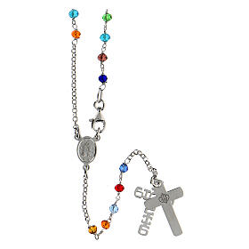 Rosary E Gioia Sia, 925 silver and multicoloured beads