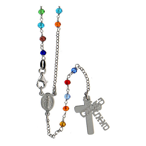 Rosary E Gioia Sia, 925 silver and multicoloured beads 1