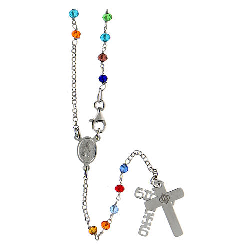 Rosary E Gioia Sia, 925 silver and multicoloured beads 2