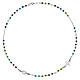 Rosary necklace multi-color beads 925 silver E Gioia Sia s1