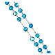 Rosary in shiny 925 silver with blue faceted crystal beads 8 mm s3