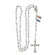 Rosary in shiny 925 silver with aquamarine faceted crystal beads 8 mm s4