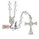 925 silver rosary bound with 8 mm water crystal beads s1