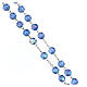 Polished silver rosary blue crystal beads 8 mm s3