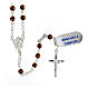 Rosary in 925 silver with 4 mm brown hematite beads s1