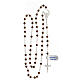 Rosary in 925 silver with 4 mm brown hematite beads s4