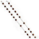 925 silver rosary with brown hematite beads 4 mm matte shiny line decor s3