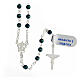 Rosary in 925 silver with 4 mm blue hematite beads Mary s2