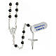 Silver rosary 925 crucifix grey hematite beads 4 mm s2