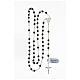 Silver rosary 925 crucifix grey hematite beads 4 mm s4