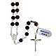 Rosary 6 mm agate purple bronze beads 925 silver chain s1