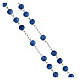 Rosary in 925 silver with 6 mm blue glass beads s3