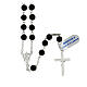Rosary in 925 silver with 6 mm volcanic lava beads s2