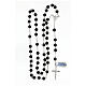 Sterling silver rosary volcanic beads 6 mm modern cross s4