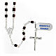 Rosary in 925 silver with 4x4 mm mahogany beads Mary s1