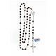 Rosary in 925 silver with 4x4 mm mahogany beads Mary s4