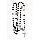 Rosary mahogany wood beads 6 mm 925 silver modern cross s4
