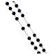 Rosary sodalite polished beads 6 mm 925 silver tubular cross s3