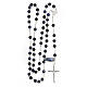 Rosary sodalite polished beads 6 mm 925 silver tubular cross s4