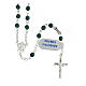 Rosary in 925 silver with 4 mm green hematite beads s1