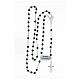 Rosary in 925 silver with 4 mm green hematite beads s4
