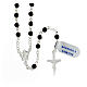 Rosary in 925 silver with 4 mm brown hematite beads s2