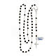 Rosary in 925 silver with 4 mm brown hematite beads s4