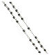 Silver rosary grey multifaceted hematite beads 4mm s3