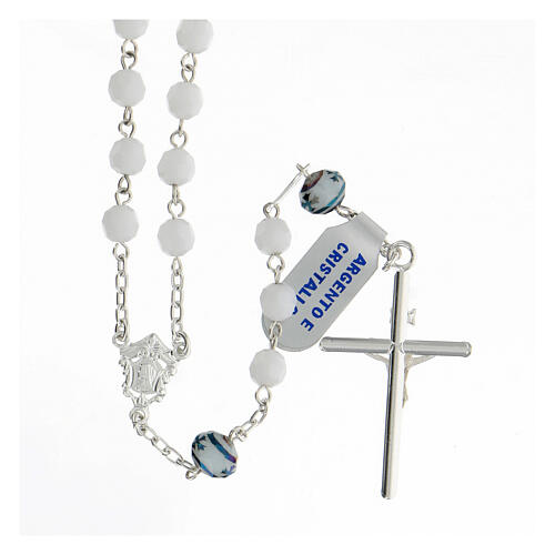 Rosary in 925 silver with 6 mm crystal beads 2