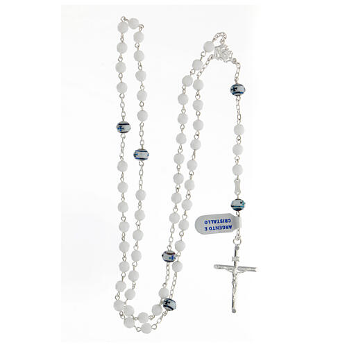 Rosary in 925 silver with 6 mm crystal beads 4