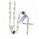 Rosary in 925 silver with 6 mm crystal beads s1