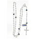 Rosary in 925 silver with 6 mm crystal beads s4