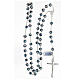 Rosary crystal 6x8 mm beads 925 silver cross s4