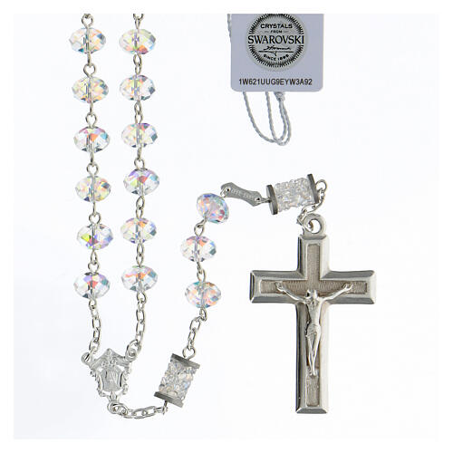 Rosary in 925 silver with 8 mm multicolour beads 1
